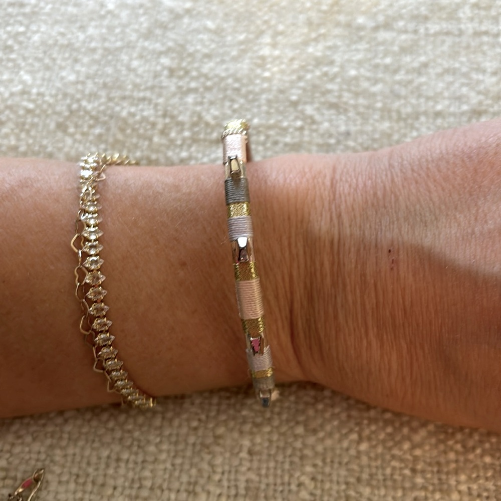 Stella & Dot Blush ColorBlock Cuff Bracelet Bohemian Jewelry Coastal
